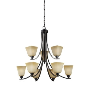 Sea Gull Lighting Parkfield 9 Light Chandelier Flemish Bronze 3113009En3-845 - All