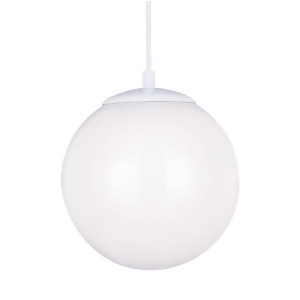 Sea Gull Lighting Hanging Globe 1 Light Pendant White 6020En3-15 - All