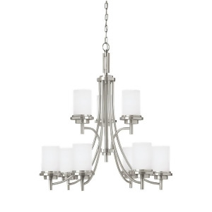 Sea Gull Lighting Winnetka 9 Light Chandelier Brushed Nickel 31662En3-962 - All