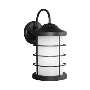 Sea Gull Lighting Sauganash Large 1-Lt Outdoor Lantern Black 8624451En3-12 - All