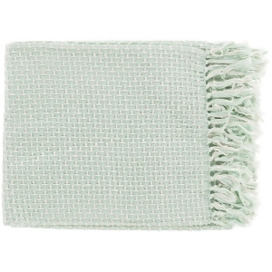 Tierney by Surya Throw Blanket Mint/White Tie1005-5060 - All