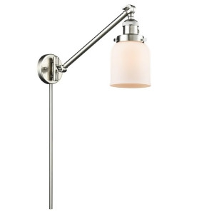Innovations 1 Light Small Bell Swing Arm in Brushed Satin Nickel 237-Sn-g51 - All