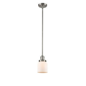 Innovations 1 Light Small Bell Mini Pendant in Brushed Satin Nickel 201S-sn-g51 - All