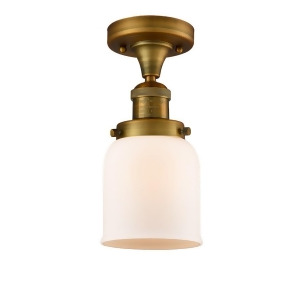 Innovations 1 Light Small Bell Semi-Flush Mount in Brushed Brass 517-1Ch-bb-g51 - All
