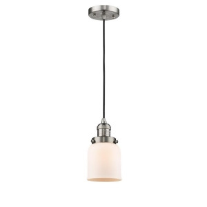 Innovations 1 Light Small Bell Mini Pendant in Brushed Satin Nickel 201C-sn-g51 - All