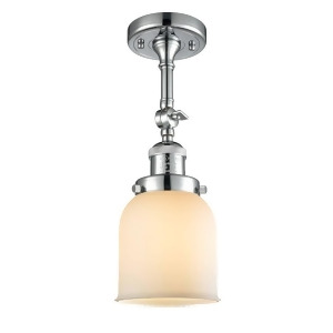 Innovations 1 Light Small Bell Semi-Flush Mount in Polished Chrome 201F-pc-g51 - All