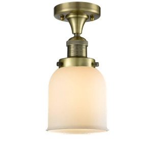 Innovations 1 Light Small Bell Flush Mount in Antique Brass 517-1Ch-ab-g51 - All