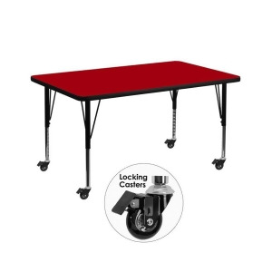 Flash Furniture Activity Table Xu-a3672-rec-red-t-p-cas-gg - All