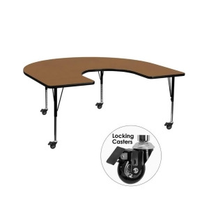 Flash Furniture Activity Table Xu-a6066-hrse-oak-t-p-cas-gg - All
