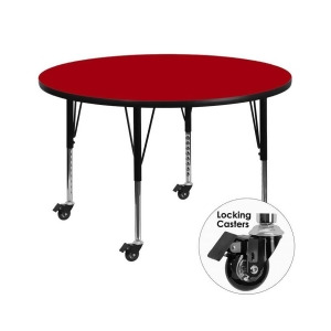 Flash Furniture Activity Table Xu-a60-rnd-red-t-p-cas-gg - All