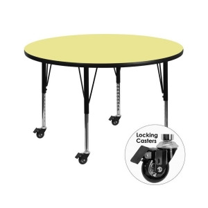 Flash Furniture Activity Table Xu-a60-rnd-yel-t-p-cas-gg - All