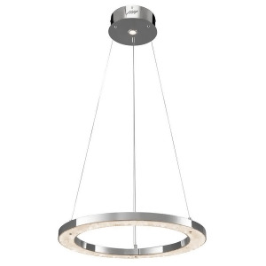 Alan Crushed Ice Warm White Led Recessed Circular Pendant Chrome 83435 - All