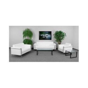 Flash Furniture Reception and Lounge Seating Zb-lesley-8090-set-wh-gg - All