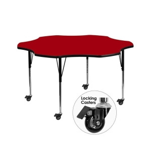 Flash Furniture Activity Table Xu-a60-flr-red-t-a-cas-gg - All