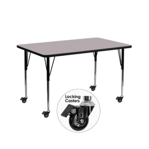 Flash Furniture Activity Table Xu-a3072-rec-gy-t-a-cas-gg - All