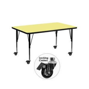 Flash Furniture Activity Table Xu-a3060-rec-yel-t-p-cas-gg - All