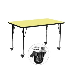 Flash Furniture Activity Table Xu-a3072-rec-yel-t-a-cas-gg - All