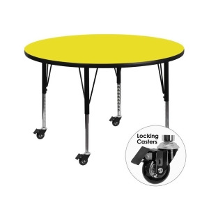 Flash Furniture Activity Table Xu-a48-rnd-yel-h-p-cas-gg - All
