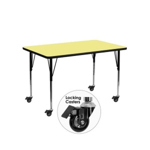 Flash Furniture Activity Table Xu-a2448-rec-yel-t-a-cas-gg - All