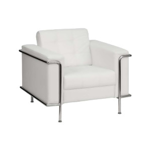 Flash Furniture Reception and Lounge Seating Zb-lesley-8090-chair-wh-gg - All