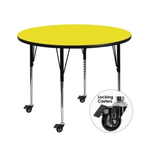 Flash Furniture Activity Table Xu-a48-rnd-yel-h-a-cas-gg - All
