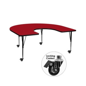 Flash Furniture Activity Table Xu-a6066-hrse-red-t-p-cas-gg - All