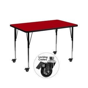 Flash Furniture Activity Table Xu-a3672-rec-red-t-a-cas-gg - All