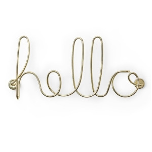Umbra Wired Hello Wall DAcor Brass 1005956-104 - All