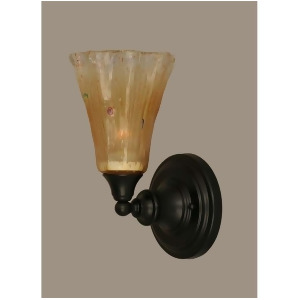Toltec Lighting Wall Sconce 5.5' Fluted Amber Crystal Glass 40-Mb-720 - All