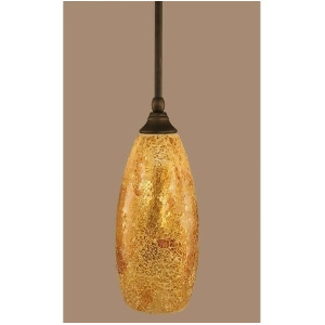 Toltec Lighting Stem Mini Pendant Bronze 15.5AaA Gold Fusion Glass 23-Brz-417 - All