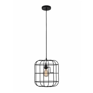 Yosemite Home DAcor Hakissa 1-Light Cage Pendant Black Bs8417 - All