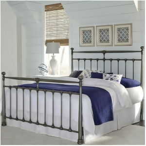 Fbg Kensington Metal Headboard Footboard Vintage Silver Queen B10075 - All