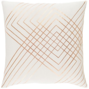 Crescent by Surya Down Fill Pillow Cream/Copper 18 Square Csc003-1818d - All