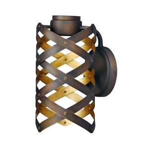 Maxim Weave Led 1-Light Wall Sconce in Bronze Guilt and Gold 35051Bzgtgld - All