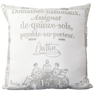 Montpellier by Surya Down Fill Pillow Cream/Charcoal 22 Square Lg508-2222d - All