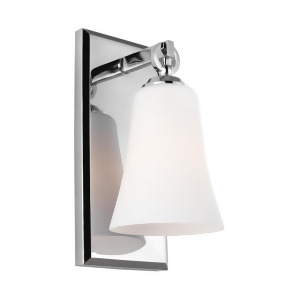 Feiss Monterro 1 Lt Wall Sconce 5x10.5' Chrome White Opal Etched Vs23701ch - All