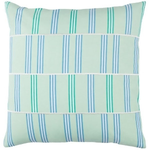 Lina by Surya Down Fill Pillow Mint/White/Sky Blue 20 x 20 Ina003-2020d - All