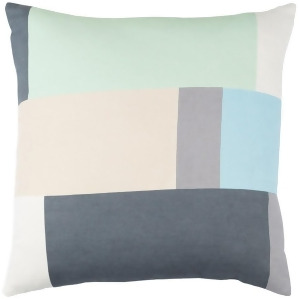 Lina by Surya Poly Fill Pillow Mint/Charcoal/Beige 18 x 18 Ina011-1818p - All