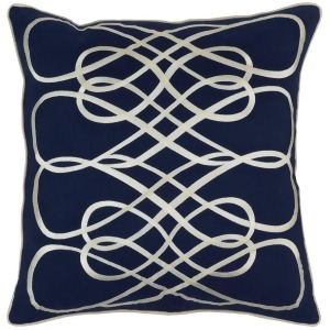 Leah by GlucksteinHome for Surya Pillow Navy/Beige 22 x 22 Lah001-2222p - All