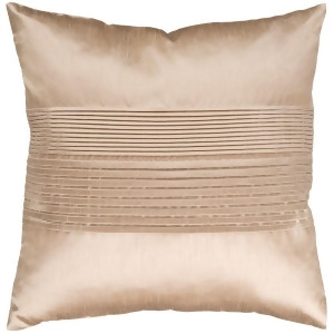 Solid Pleated by Surya Poly Fill Pillow Khaki 18 x 18 Hh019-1818p - All