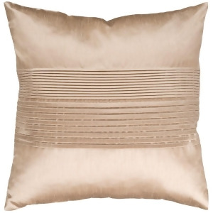 Solid Pleated by Surya Down Fill Pillow Khaki 18 x 18 Hh019-1818d - All