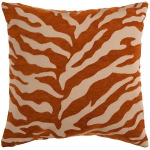 Velvet Zebra by Surya Down Pillow Tan/Orange 22 x 22 Js028-2222d - All