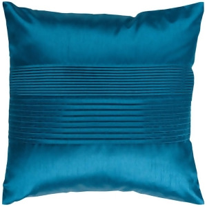 Solid Pleated by Surya Poly Fill Pillow Aqua 18 x 18 Hh024-1818p - All