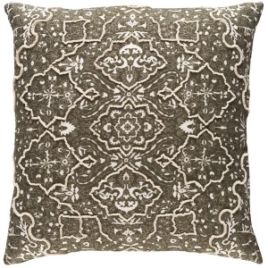 Batik by Surya Pillow Dk.Brown/White/Cream 18 x 18 Bat003-1818p - All