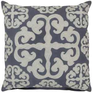 Madrid by Surya Down Fill Pillow Cream/Navy 22 x 22 Lg578-2222d - All