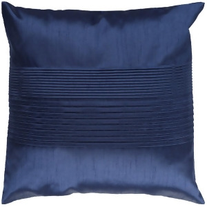 Solid Pleated by Surya Poly Fill Pillow Navy 18 x 18 Hh029-1818p - All