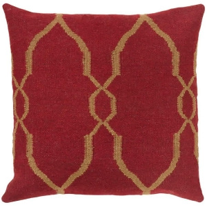 Fallon by Surya Poly Fill Pillow Dark Red/Dark Brown 18 x 18 Fa019-1818p - All