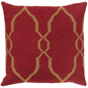 Fallon by Surya Poly Fill Pillow Dark Red/Dark Brown 22 x 22 Fa019-2222p - All