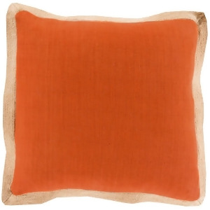 Jute Flange by Surya Pillow Orange/Camel 18 x 18 Jf004-1818p - All