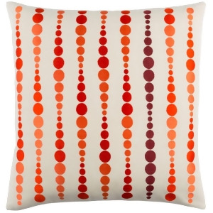 Dewdrop by Emma Gardner Down Pillow Orange/Rust/Cream 20 x 20 De001-2020d - All